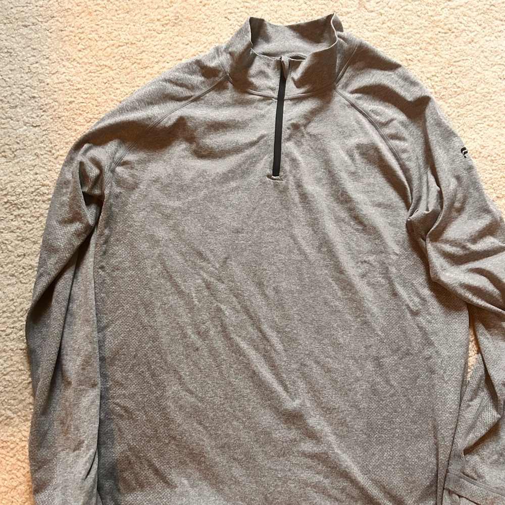 Fabletics Heather Gray Long Sleeve Shirt